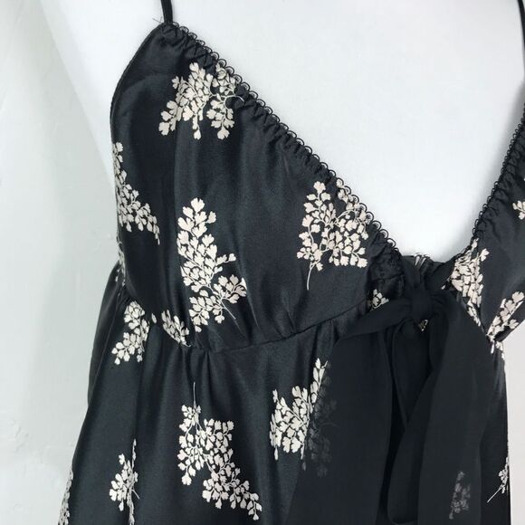 Victoria’s Secret Black Gray Foliage Teddy Top Lingerie Medium - Picture 2 of 7